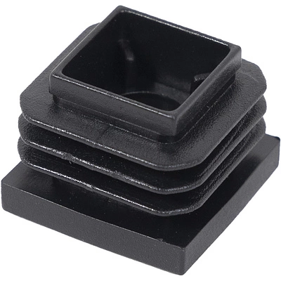 Подпятник под болт М8 для квадр. трубы 25*25 QUADRO, черный AKS - фото 1