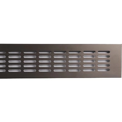 Решетка вентиляционная 800х80мм темно-коричневая алюминий AKS - фото 3