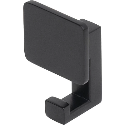 Крючок меб. двухрожковый мет. QUADRA черный матовый AKS - фото 1