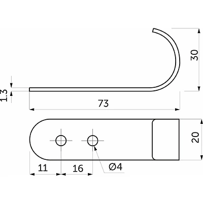 Крепление панели к трубе d25, (521) вертикальное хром AKS - фото 2