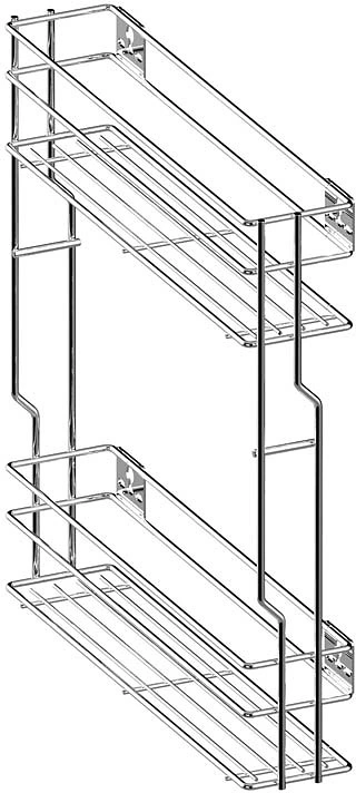 Выдвижная корзина-карго 200 VARIANT MULTI крепл.боковое/универс. б/н, хром REJS - фото 1