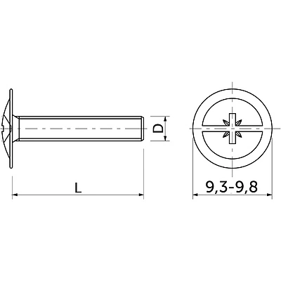 Винт для ручек М4*25 (уп/1тыс.шт) AKS - фото 2