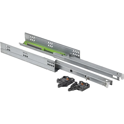 Направляющая скрытого монтажа L-300 с доводчиком ДСП до16mm с замками полное выдвижение - фото 1