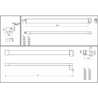 Рейлинг прямоугольный продольный Slimbox Evolution L-500 белый - фото 2