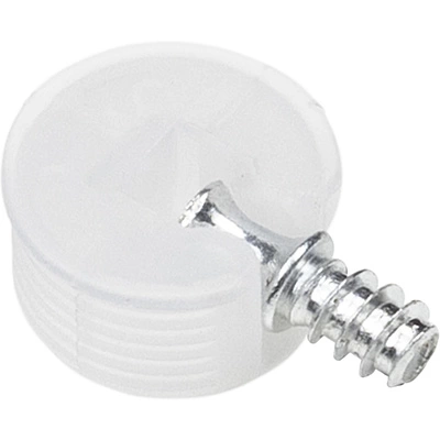 Полкодержатель d20 со штоком-евровинтом 6*10 прозрачный (уп/4шт), AKS - фото 1