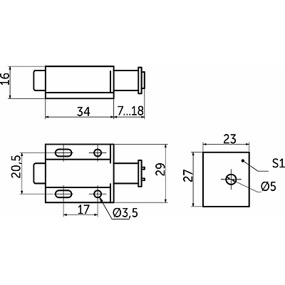 Фиксатор магнитный 110 белый LEBA - фото 2