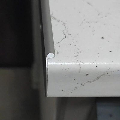 Планка торцевая к столешнице 38 R8 левая алюминий AKS - фото 3