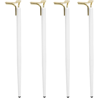 Опора меб. DIANA h725, белый матовый/золото (1 упак. = 4 шт.) AKS - фото 1