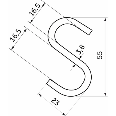Крючок на трубу d16 хром AKS - фото 2