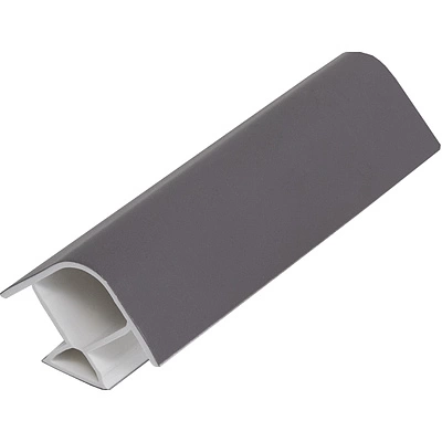 Угол универсальный 90 к цоколю мебельному ПВХ h=100 антрацит софт тач РФ - фото 1