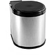 Мусорный контейнер (14LT) с откидной крышкой, хром/черный AKS - фото 1