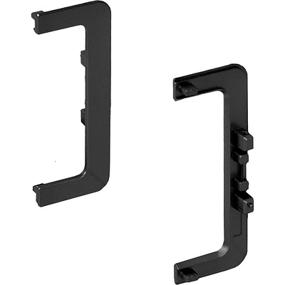 Комплект заглушек металлич. к профилю Gola, С-образных (левая+правая) черный AKS - фото 1