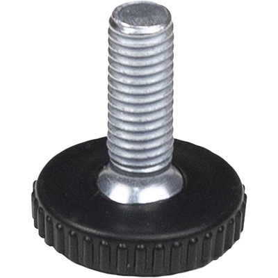 Регулятор уровня М8*25 черный плоский (уп/100шт), AKS - фото 1