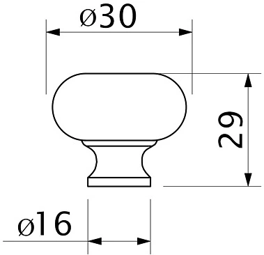 Ручка меб. кнопка мет. GP16 сатин, AKS - фото 3