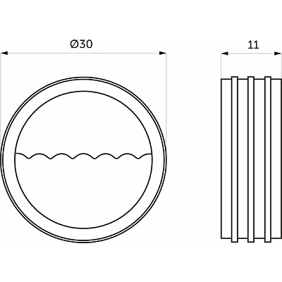 Навес вбиваемый 30*11мм металлический, PL - фото 2