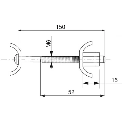 Стяжка для столешниц L-150 (уп/200шт) AKS - фото 3
