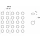 Отбойник силиконовый d8 h=3 AKS (лист = 50 шт.) черный - фото 2
