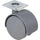 Колесо меб. пласт. d50 с площадкой, серый AKS - фото 1