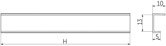 Заглушка к цоколю мебельному ПВХ h=150 чёрный глянец THERMOPLAST (1905) - фото 2