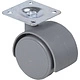 Колесо меб. пласт. d40 с площадкой, серый AKS - фото 1