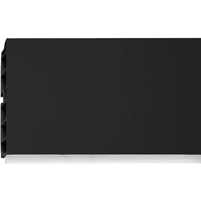 Цоколь мебельный ПВХ h=100, чёрный матовый L=3000мм, РБ - фото 1