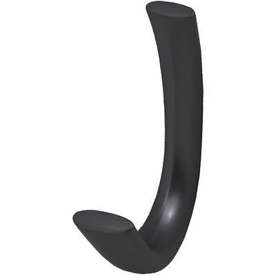 Крючок меб. однорожковый мет. SKY черный матовый AKS - фото 1