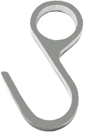 Крючок на трубу d16 несъемный хром AKS - фото 1