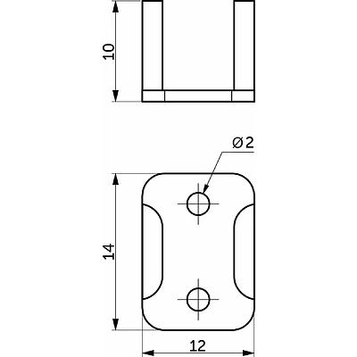 Держатель для гибкого неона 8*16мм, пластик, AKS - фото 2