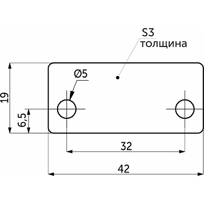 Пластина крепежная PPU1 42*19 РП - фото 2