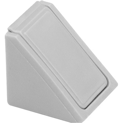 Уголок пластиковый одинарный с крышкой совместно светло-серый -03- (уп/100шт) - фото 1