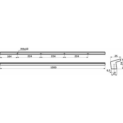 Ручка меб. скоба деревянная MIRA 672/1000 орех, AKS - фото 2