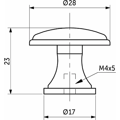 Ручка меб. кнопка мет. FRESKA античная латунь, AKS - фото 2