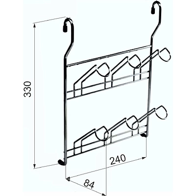 Корзина на трубу d16 для стаканов CWJ229 хром AKS - фото 2
