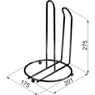 Держатель настольный для бумаги 175*275*200, черный AKS - фото 2