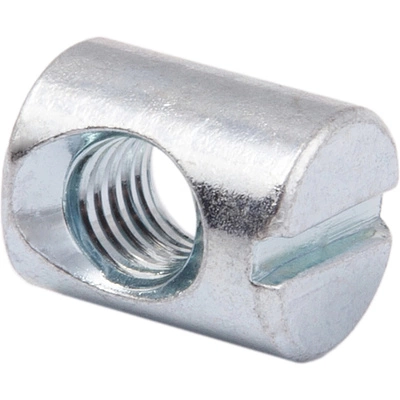 Гайка бочонок М6*10*13 несимметричная белый цинк (уп/10шт) AKS - фото 1