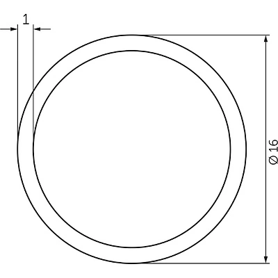 Труба d16 L-3000 (1,00кг/1,0мм), хром AKS - фото 2