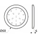 Светильник светодиодный Maia, накладной, 1,5W, 12V, холодный белый (6500К), AKS - фото 2