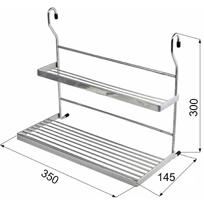 Корзина на трубу d16 для приправ CWJ203С хром AKS - фото 2