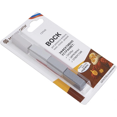 Воск мебельный серый мягкий (набор 4 шт) Мастер Сити (со шпателем) - фото 2