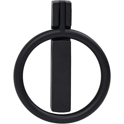 Ручка меб. кнопка мет. ROUND черный матовый, AKS - фото 4