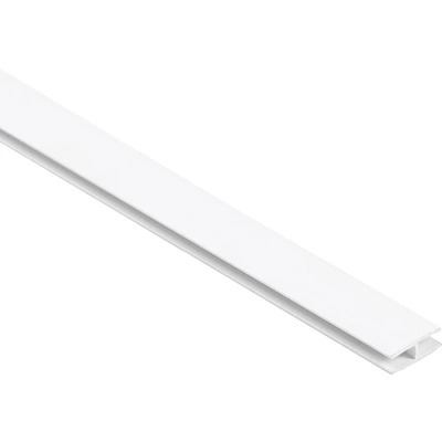 Профиль ПВХ Н-3,2 белый соединительный РФ (1шт=2.1м.п) - фото 1