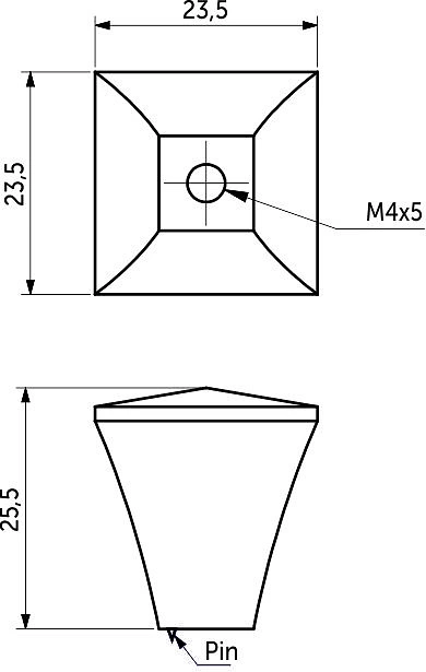 Ручка меб. кнопка мет. MARGARITA графит, AKS - фото 2