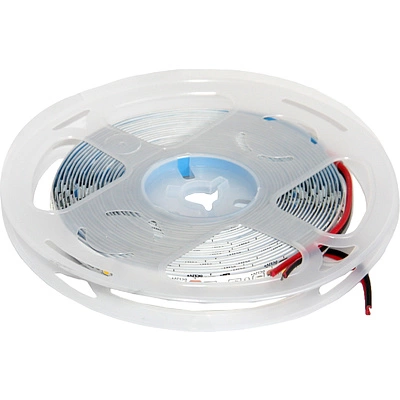 Лента светодиодная - 9,6W/m, 12V, 8мм, 2835, 120 д/м, IP20, холодный белый (6000K), CRI>70, 800 Lm, 20м, CZ - фото 1