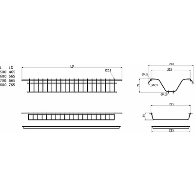 Сушка для посуды 700 ДСП16, белый РФ - фото 2
