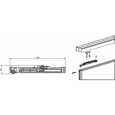 Доводчик для раздвижных дверей SENATOR AKS - фото 2