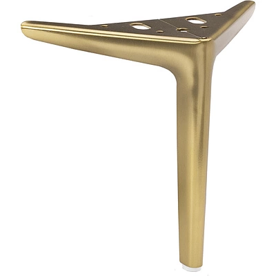 Опора меб. мет. WINDSOR h190 угловая браш.золото AKS - фото 1