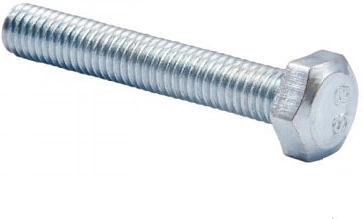 Болт с шестигранной головкой М8*20 полн. резьба, цинк (1кг=81шт) - фото 3
