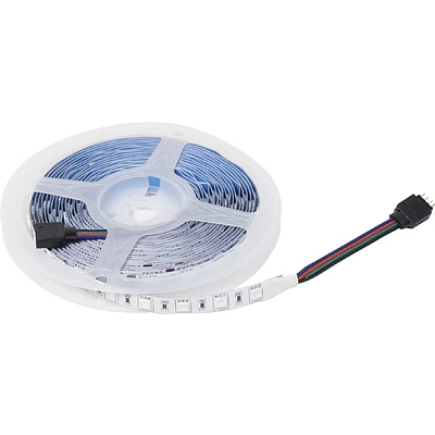 Лента светодиодная RGB - 10W/m, 24V, 10мм, 5050, 60 д/м, IP20, цветная - 5м, AKS - фото 1