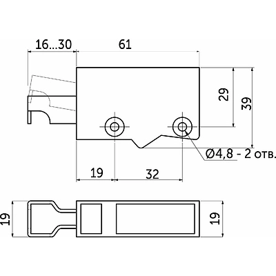 Навес кухонный регулируемый (тип II) белый AKS - фото 2