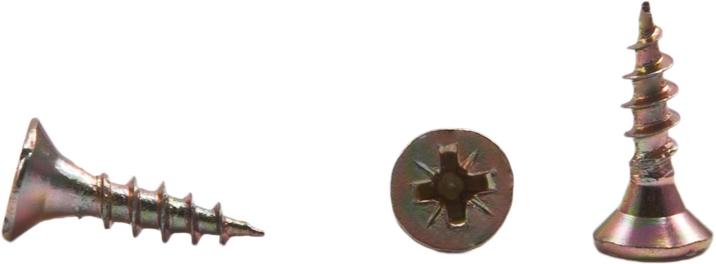 Саморез универсальный 4*45 желтый цинк (уп/20шт) AKS - фото 1